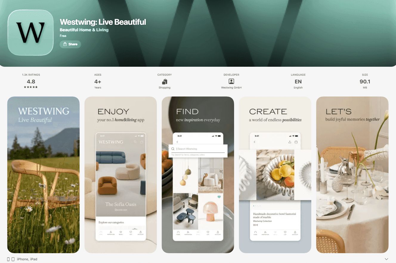 Westwing Furniture Shopping App