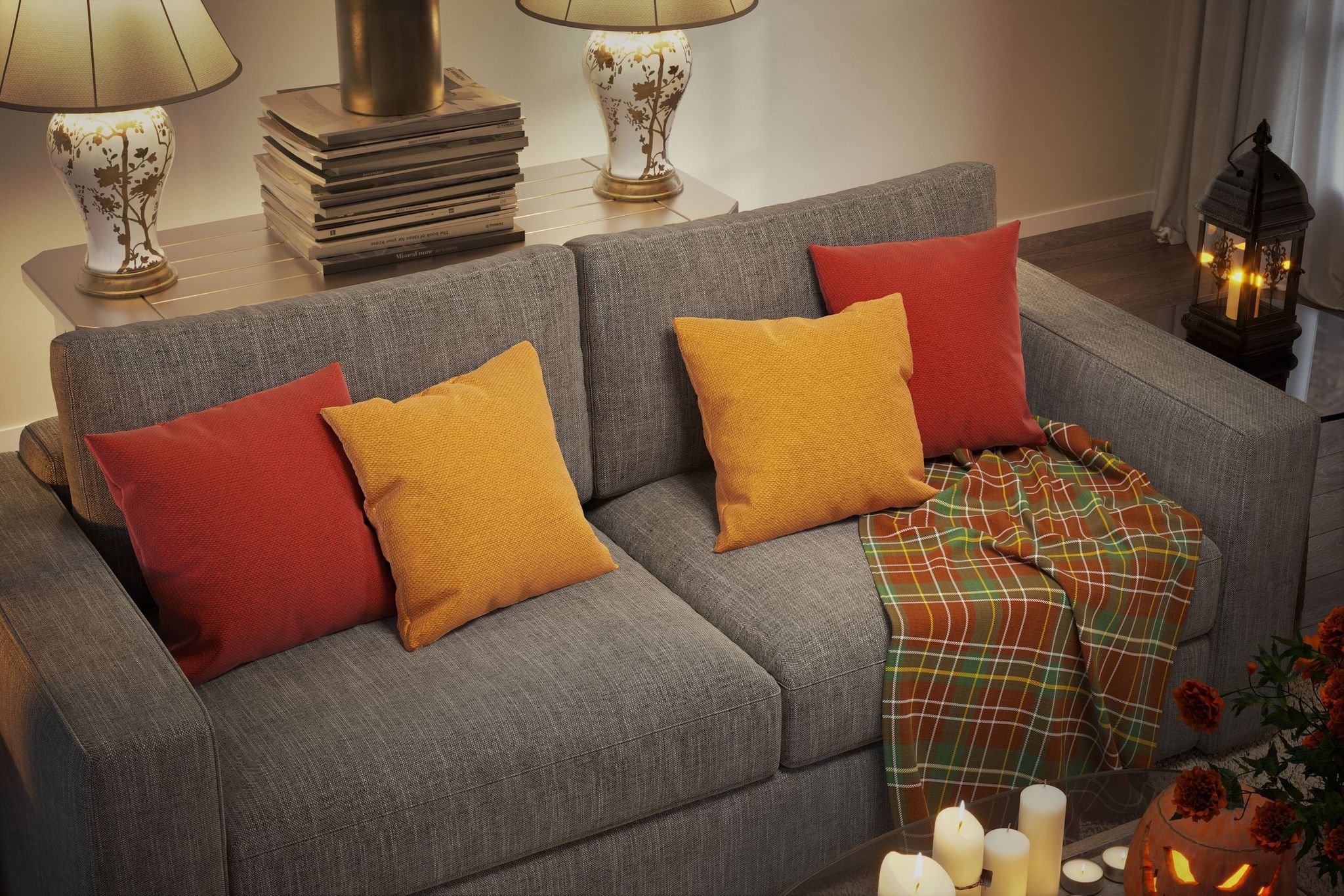 Haloween 3D rendering for a sofa