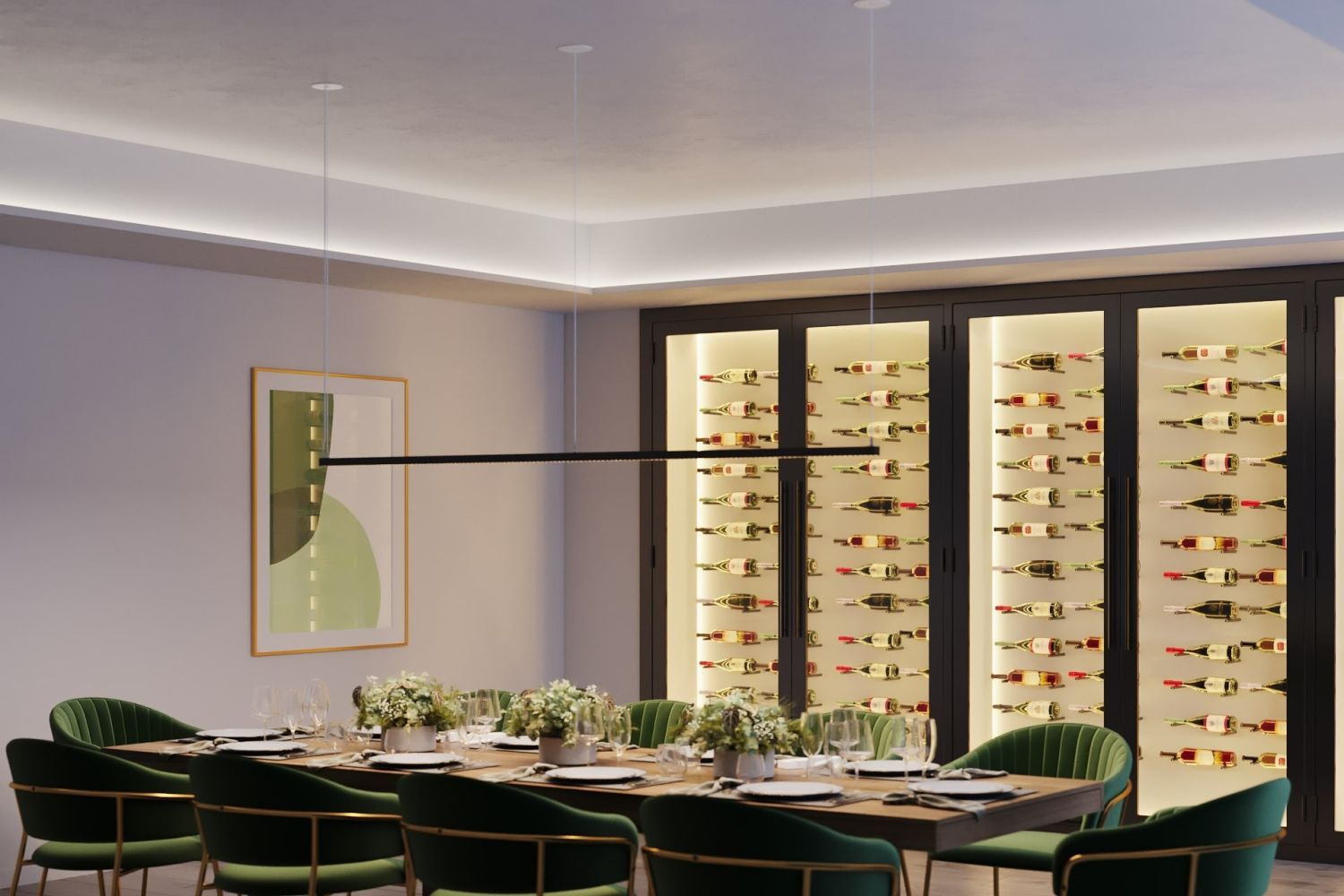 3D Dining Roomset Visualization for Lighting