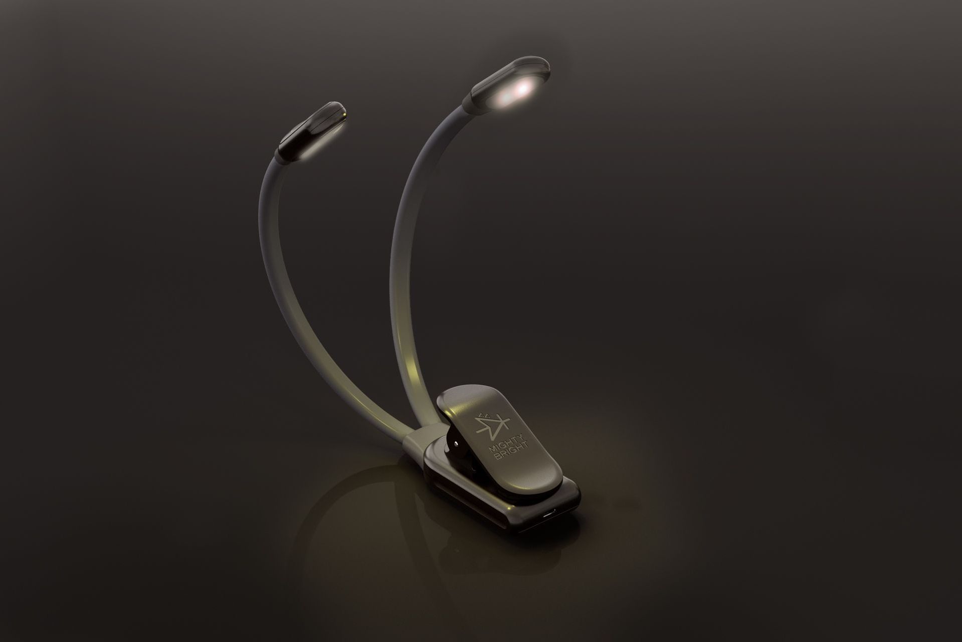 Attachable Table Lamp Rendering on a Black Background