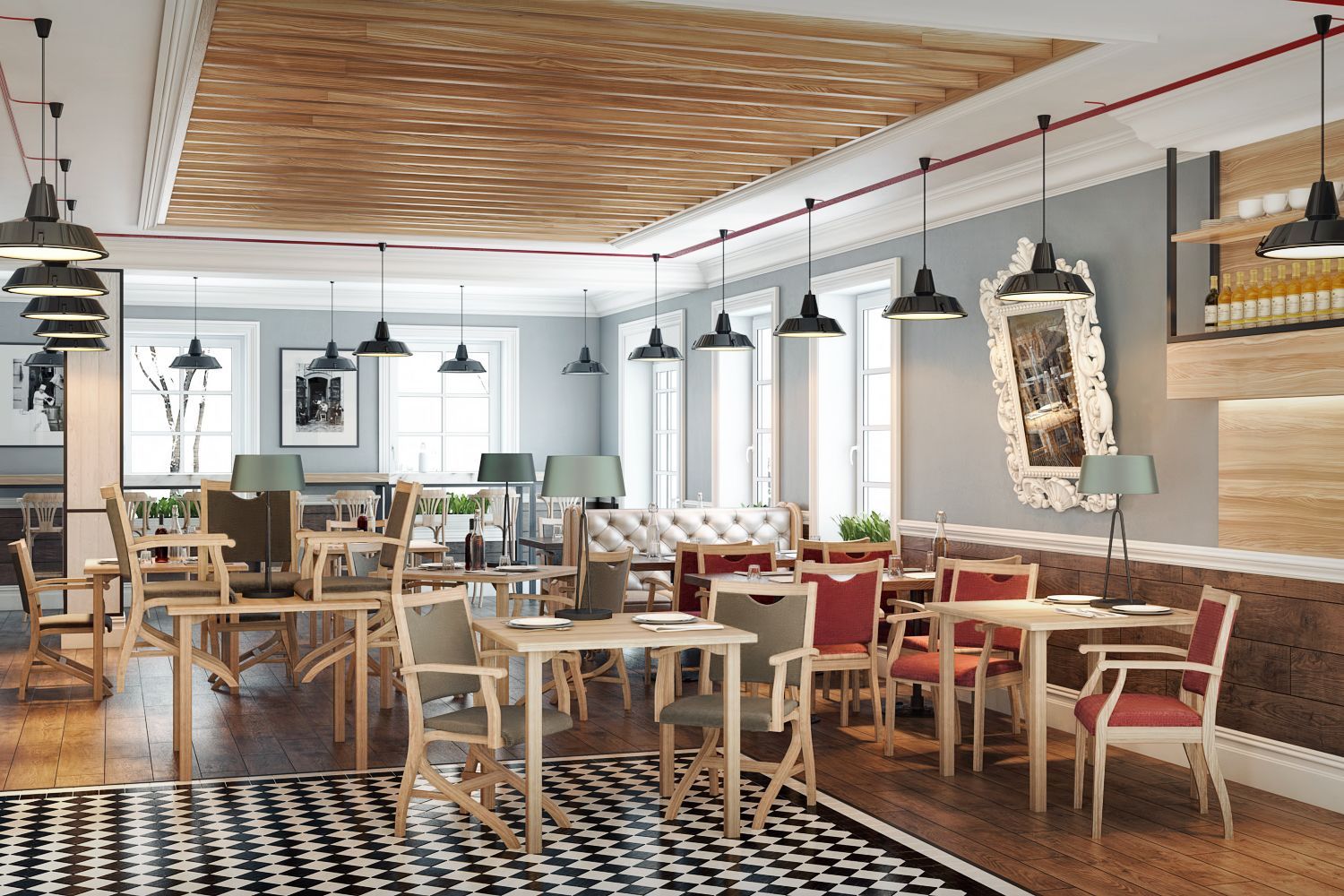 Wooden Chairs for a Stylish Restaurant