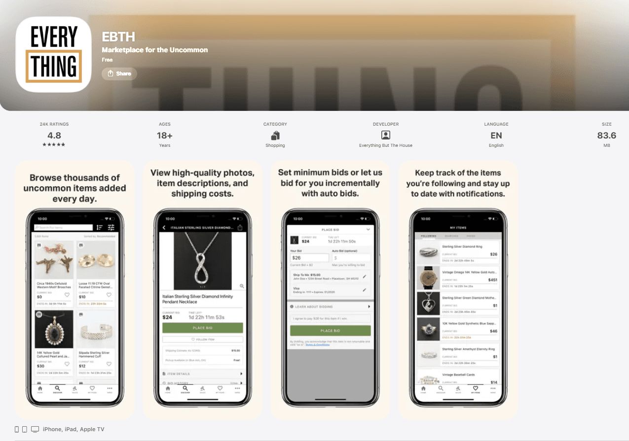 EBTH Furniture Shopping App