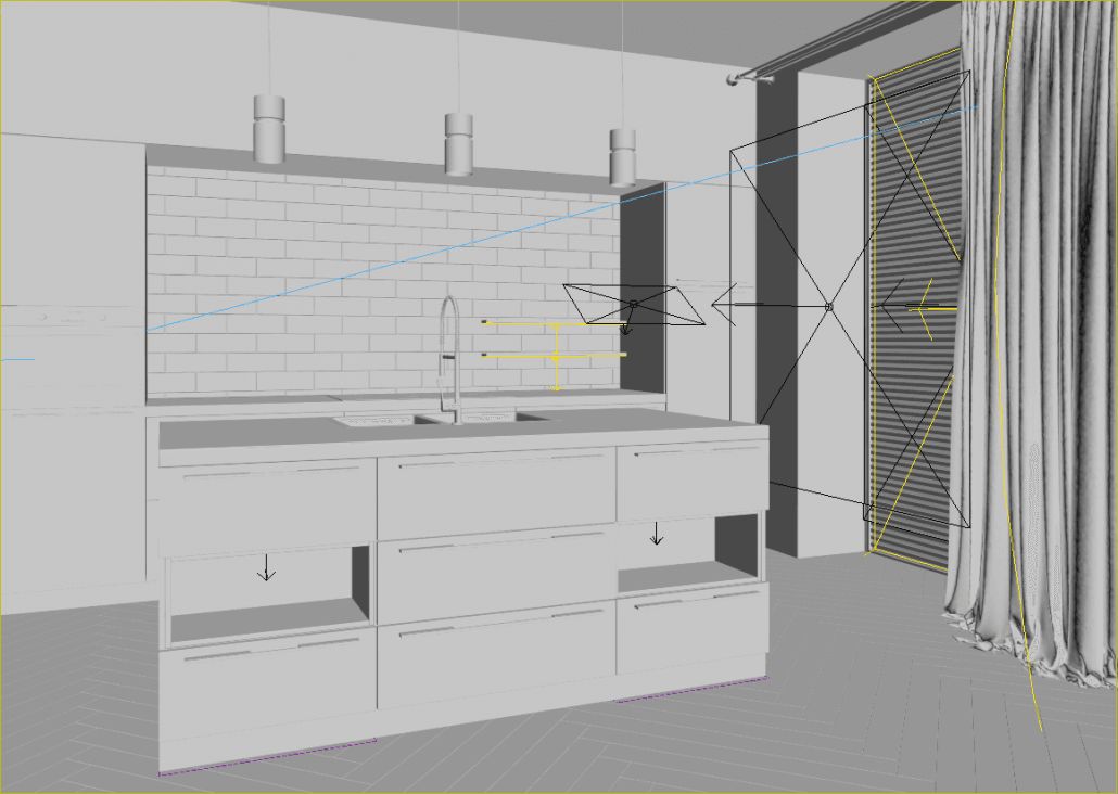 Geometrically Correct 3D Model for Kitchen Cabinets