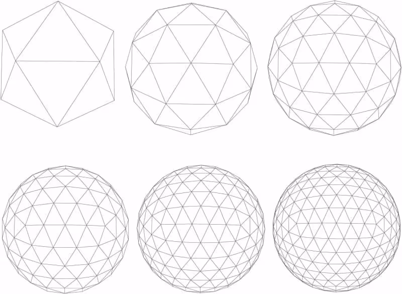 A Graphic Showing What Polygons Are Creating Different 3D Models