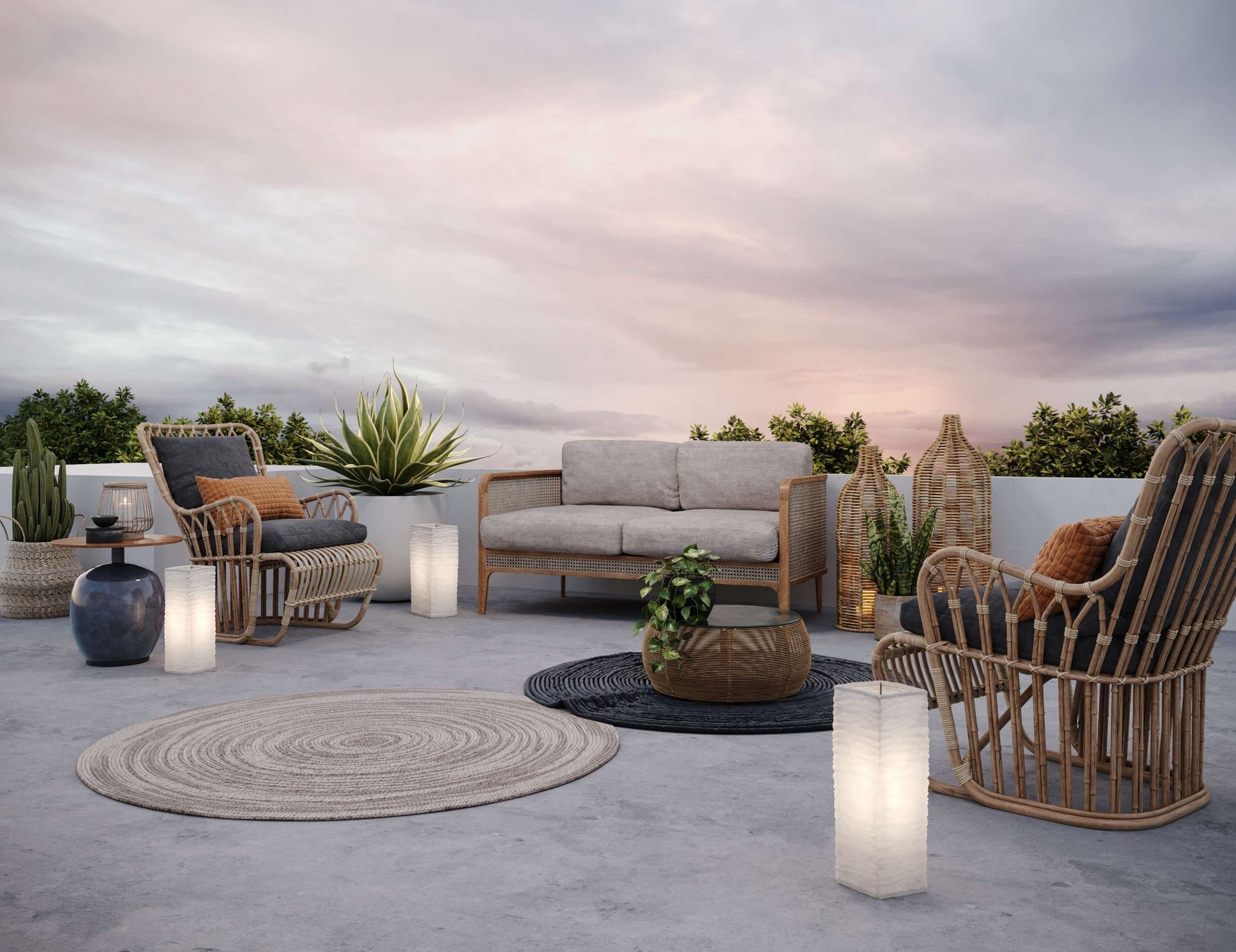 Terrace Visualization for a Furniture Set