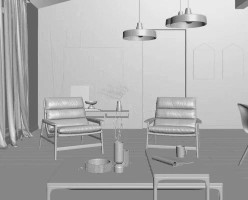 Setting camera angle in a 3D scene