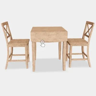 3D Model of a Wooden Dining Furniture Set