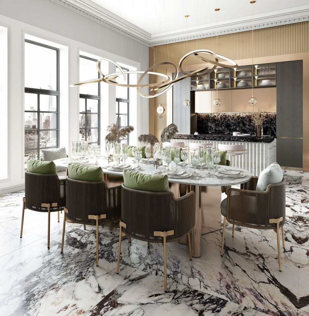 Furniture in a Kitchen 3D Product Visualization