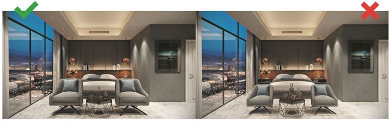 Rendering of a Bedroom That Shows Bad and Perfect Scaling of 3D Objects