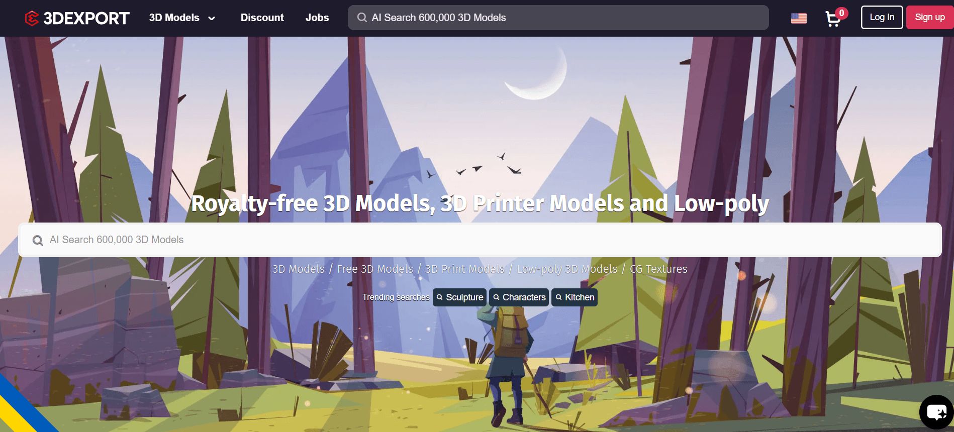 3DExports for downloading 3D models