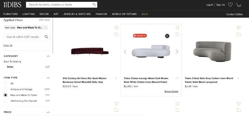 A 1stDibs Online Selling Platform Where You Can Buy and Sell Furniture Pieces