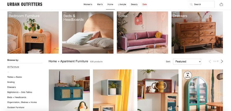 Urban Outfitters Online Catalog Where Brands Sell their Furniture and Decor Items