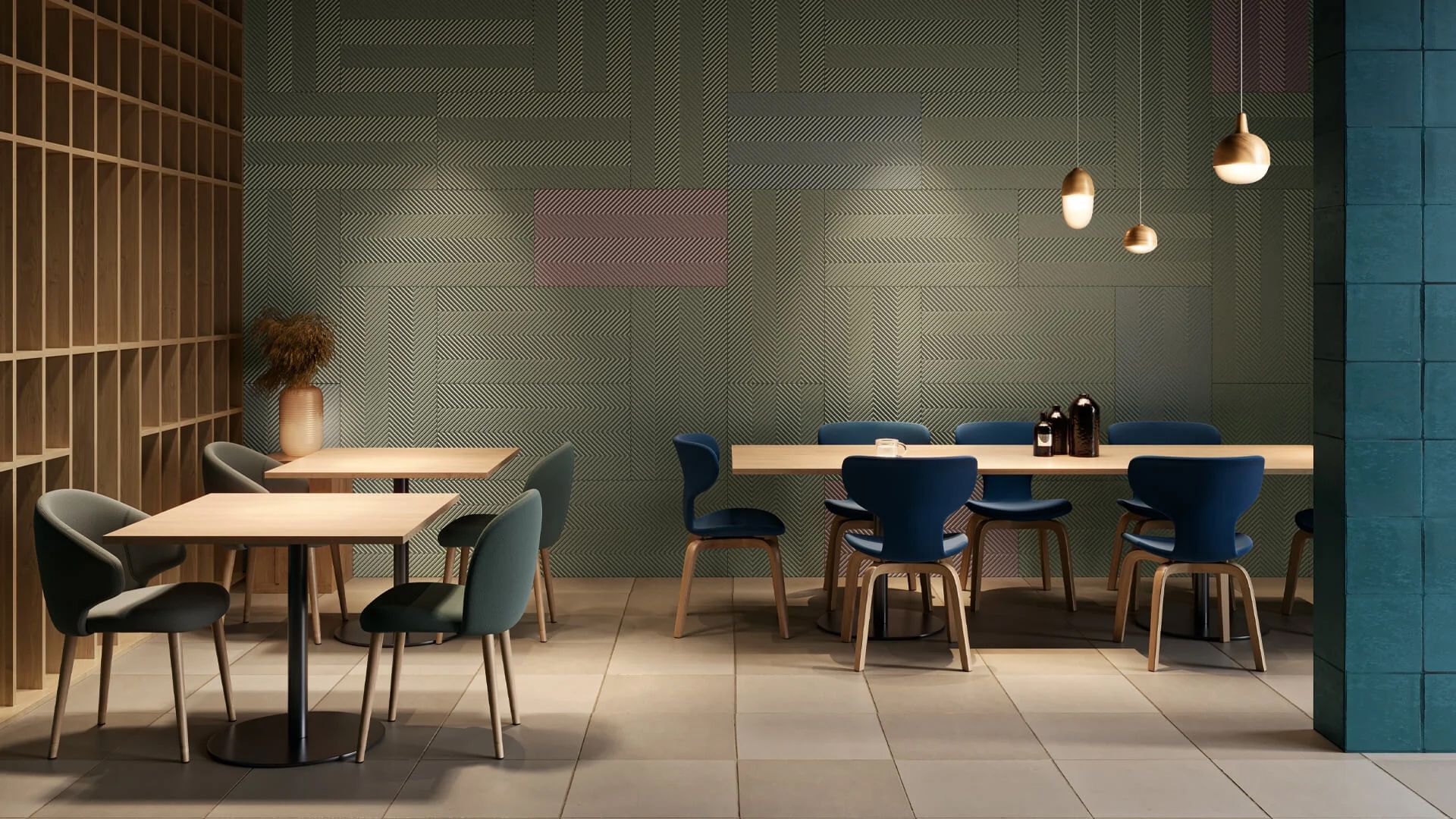 3D Rendering for Wall Panels in an Office Interior