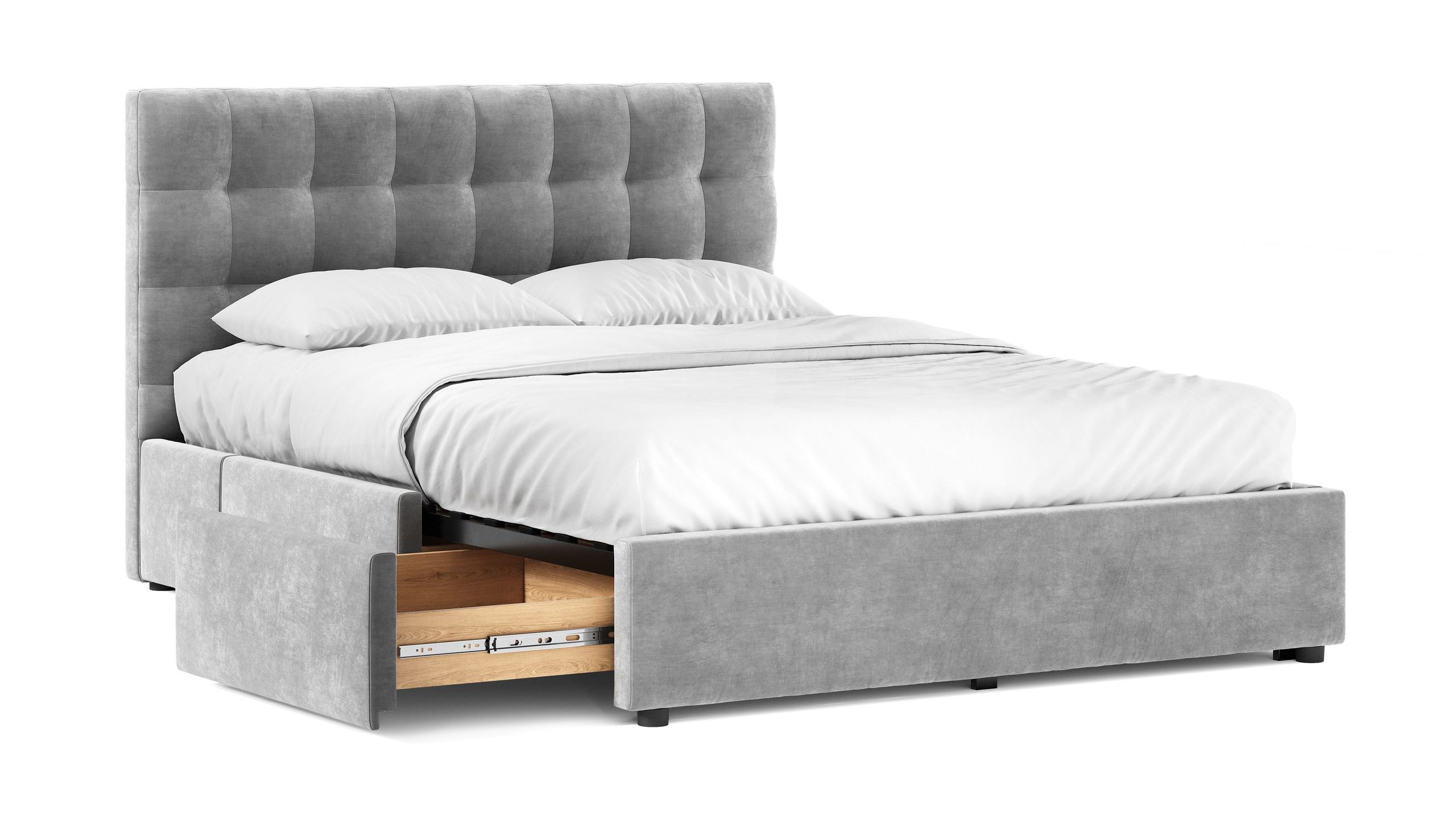 Bed White Background Rendering