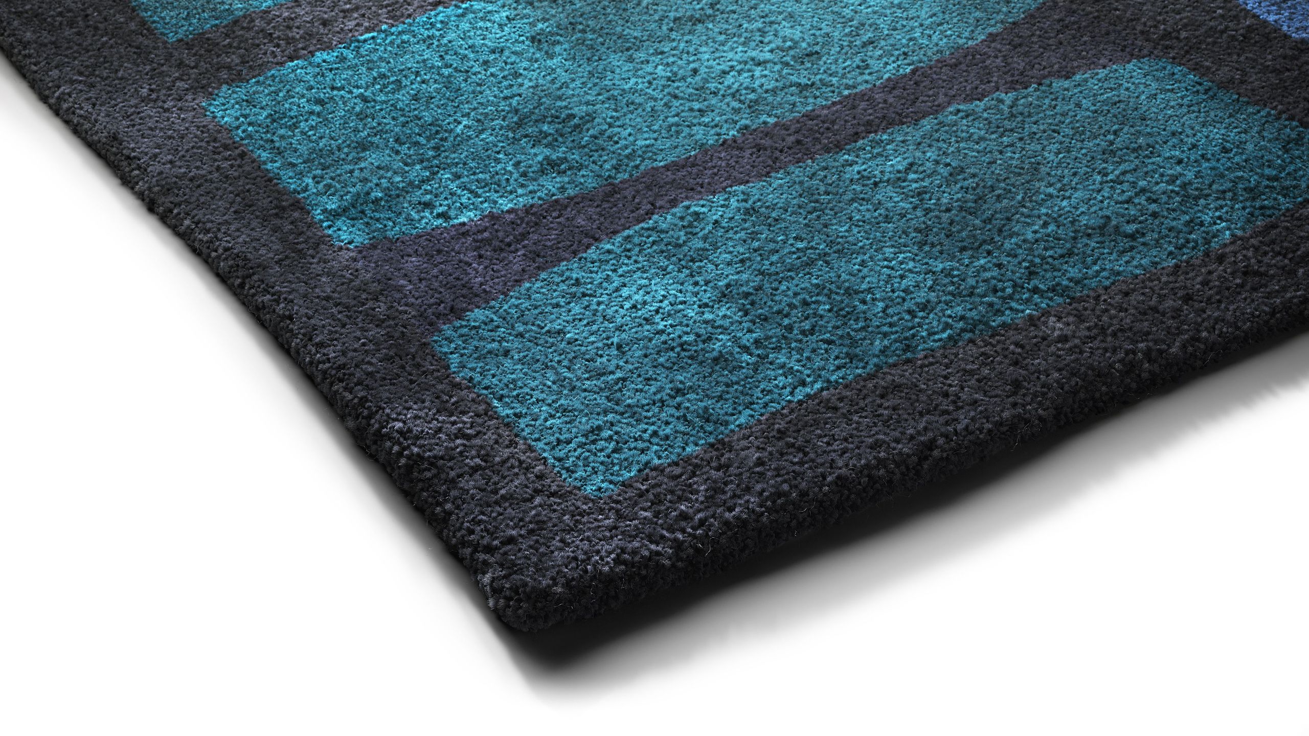 Black and Blue Rug Texture in 3D Product Rendering