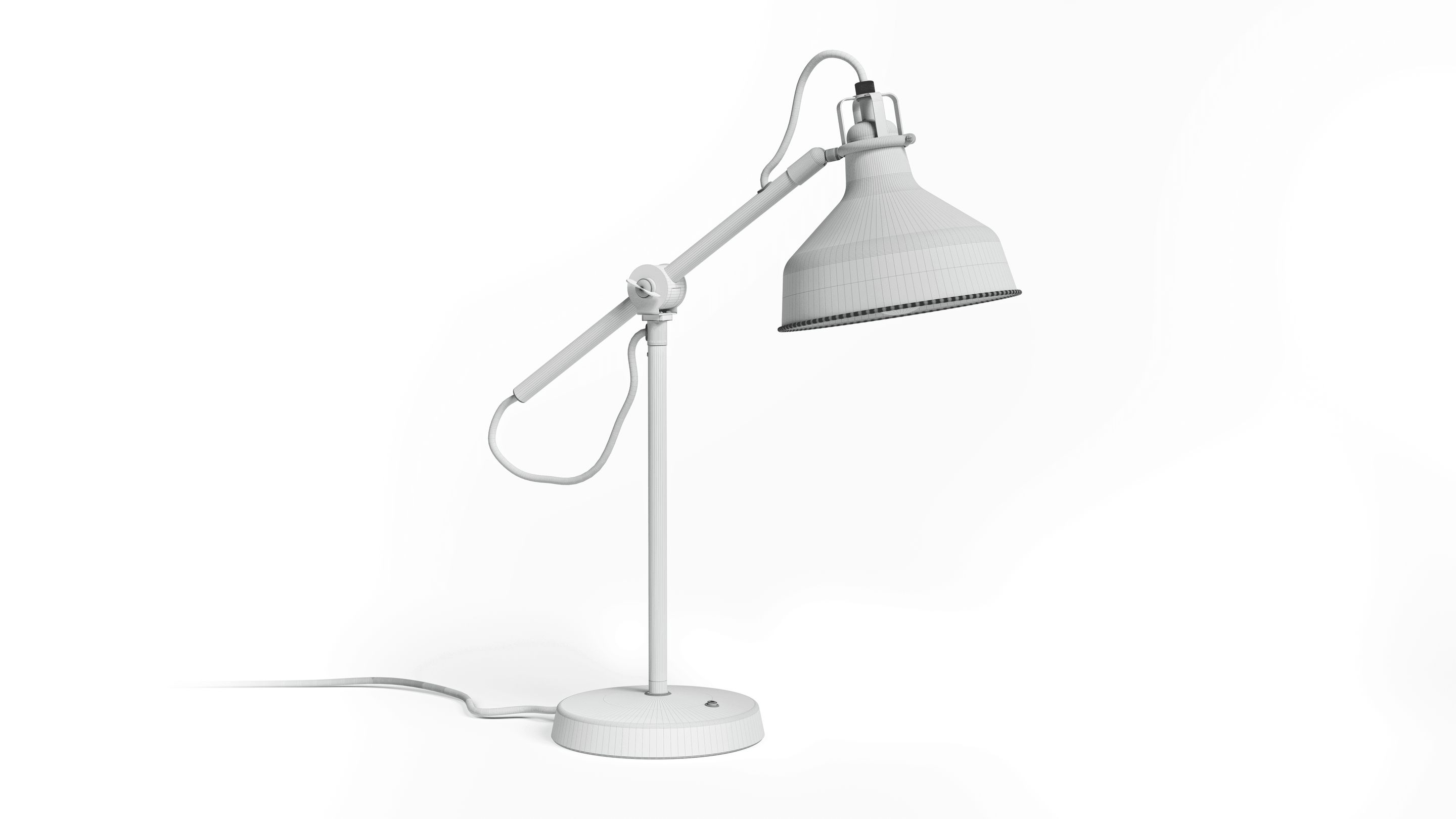 High-quality 3D rendered lamp showcasing realistic lighting effects and 3D product visualization