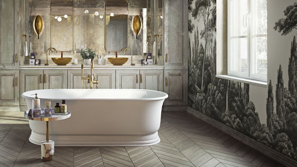 Bathroom 3D Rendering for a Bathtub