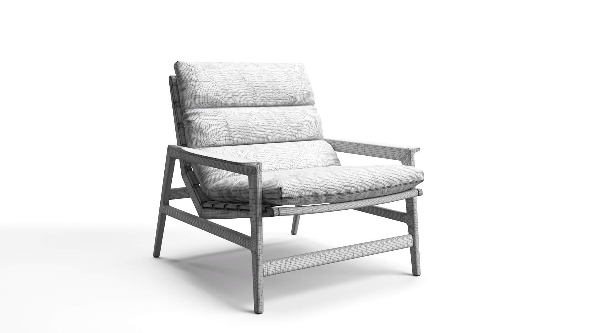 A High-Polygonal 3D Model of a Chair Created from Product Photos