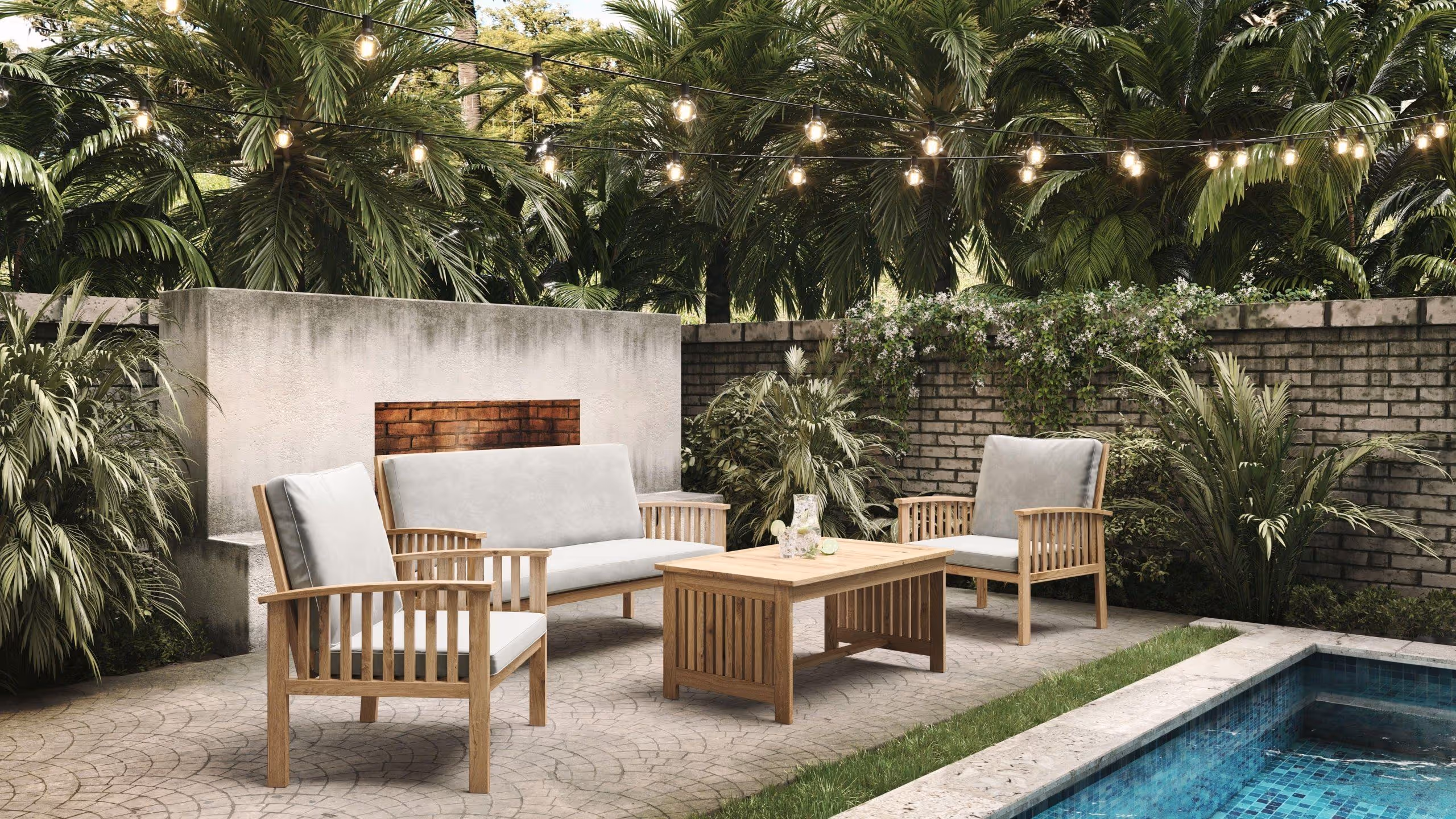 10 Pool Furniture 3D Renderings