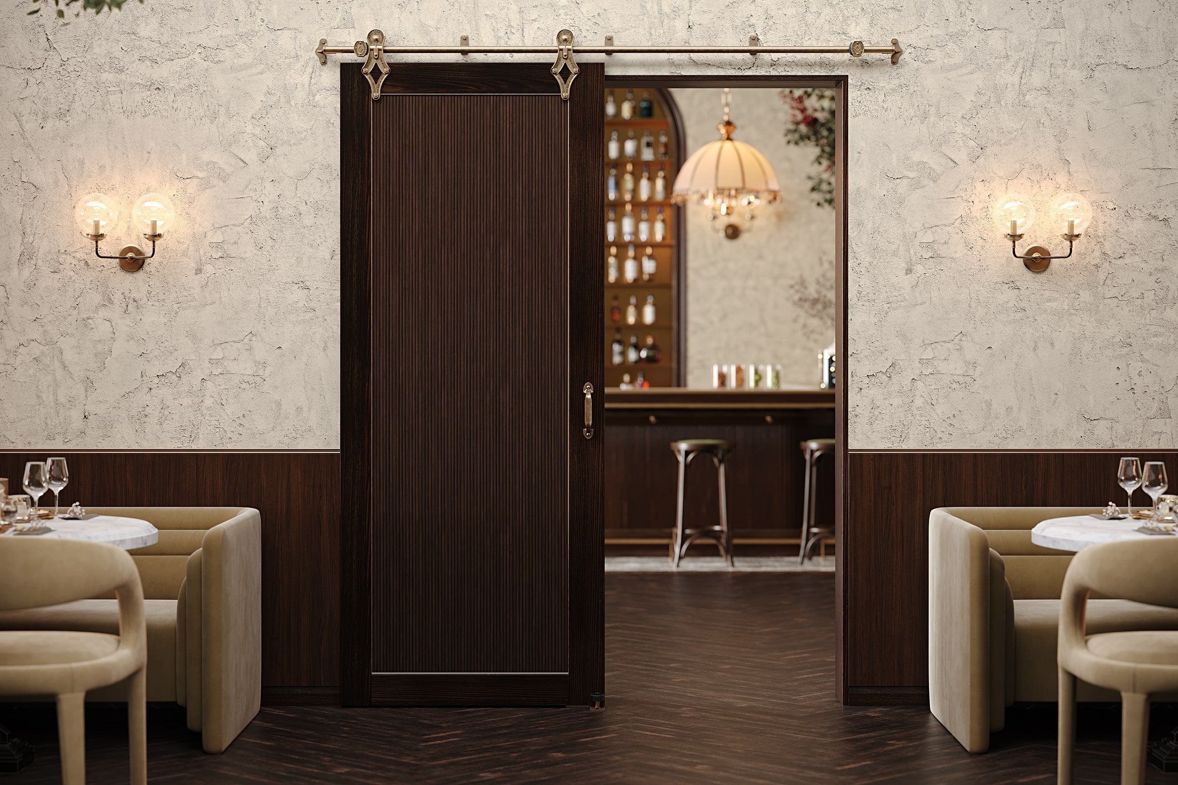 Bar Interior Door Hardware CGI