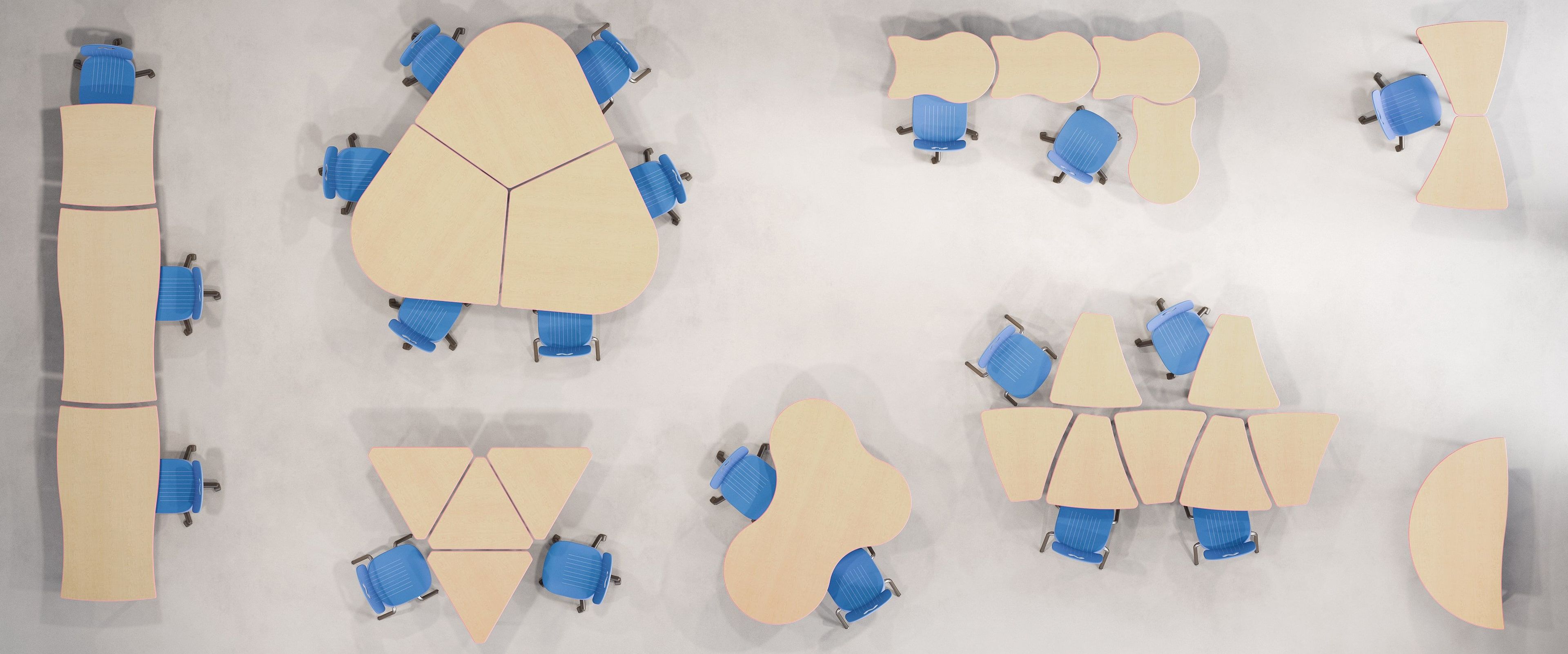 Overhead 3D View for Combination Tables