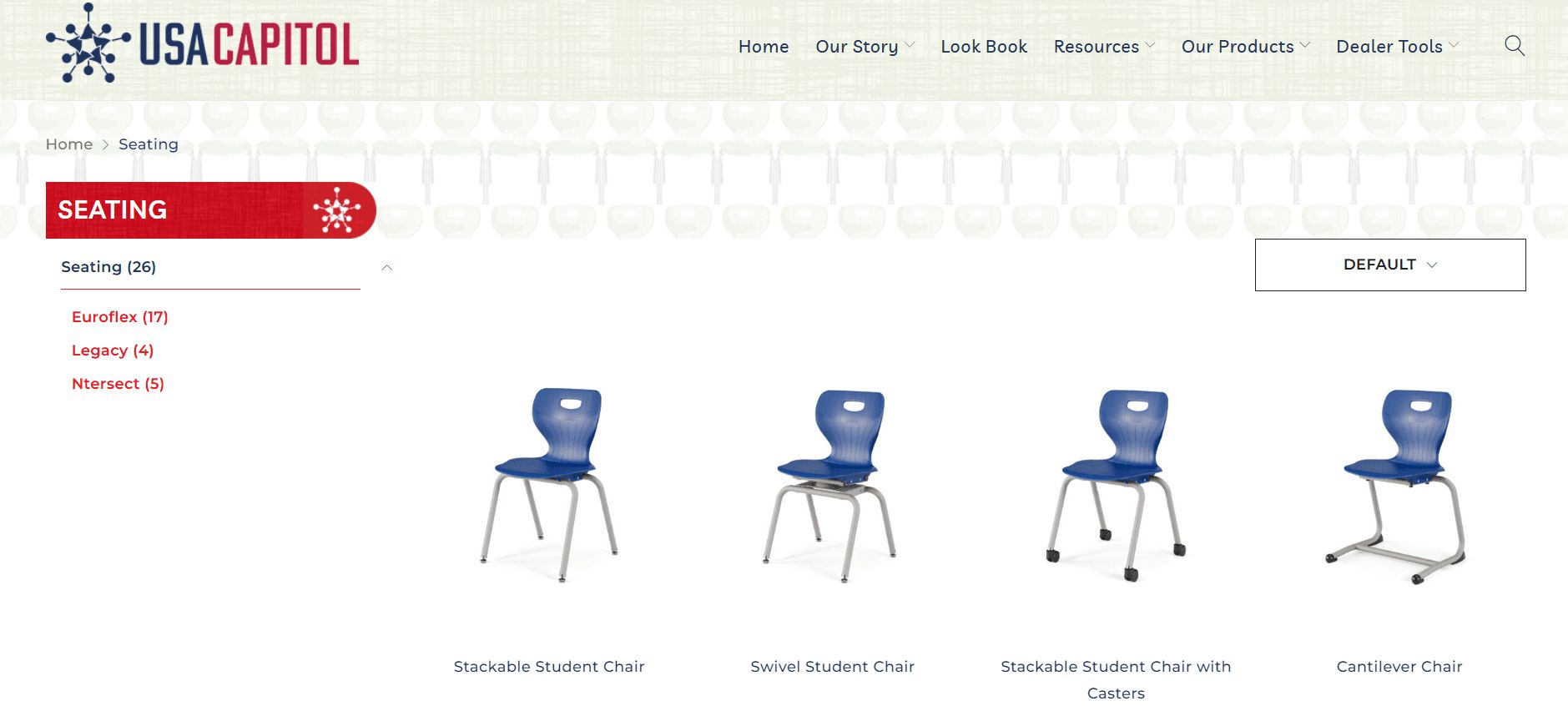 Classroom Furniture CGI for a Site's PLP