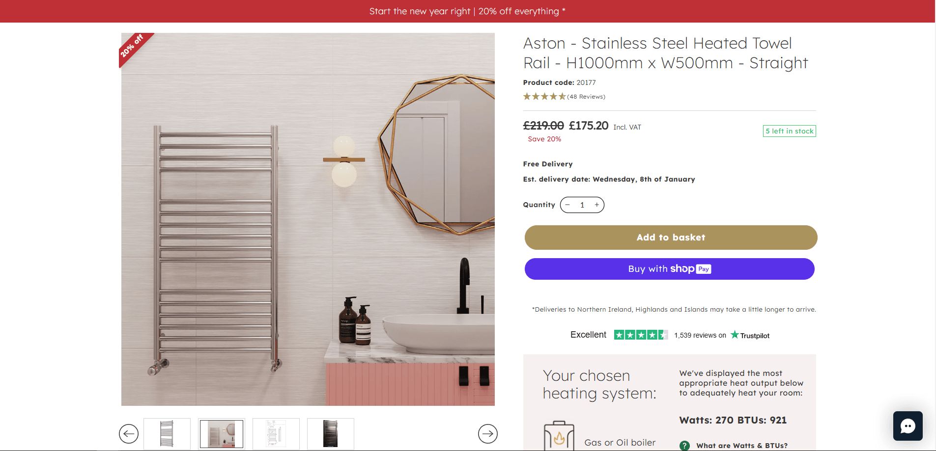 Pastel Bathroom 3D Visualization on Product Page