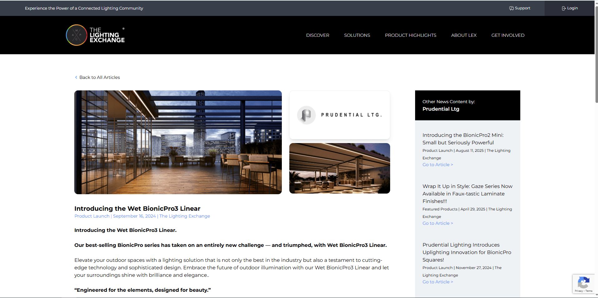 A commercial interior view illustrates how the linear lighting model appears in an industry publication LED fixture 3D render