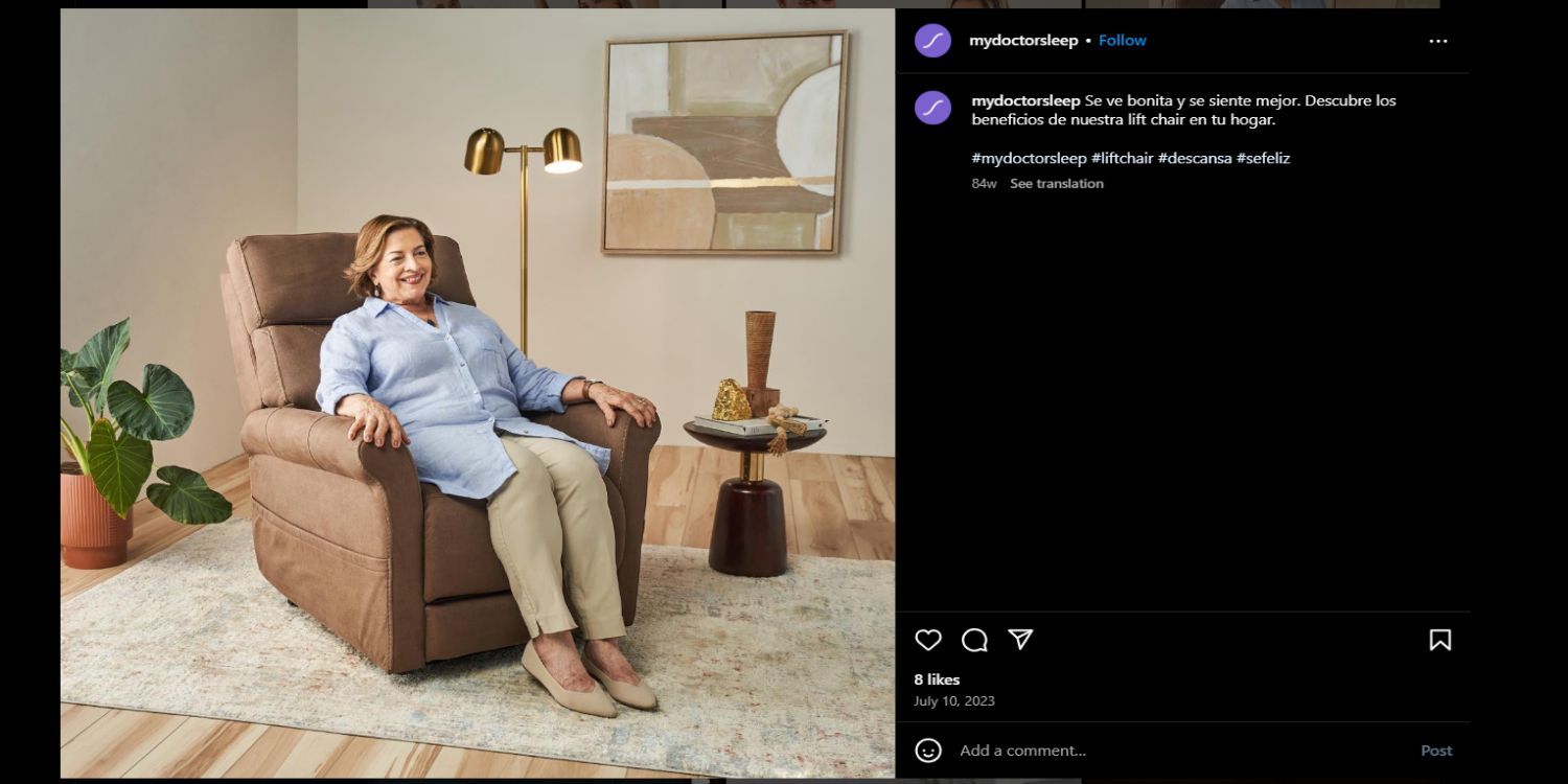 CGI for a Sleeping Furniture Instagram