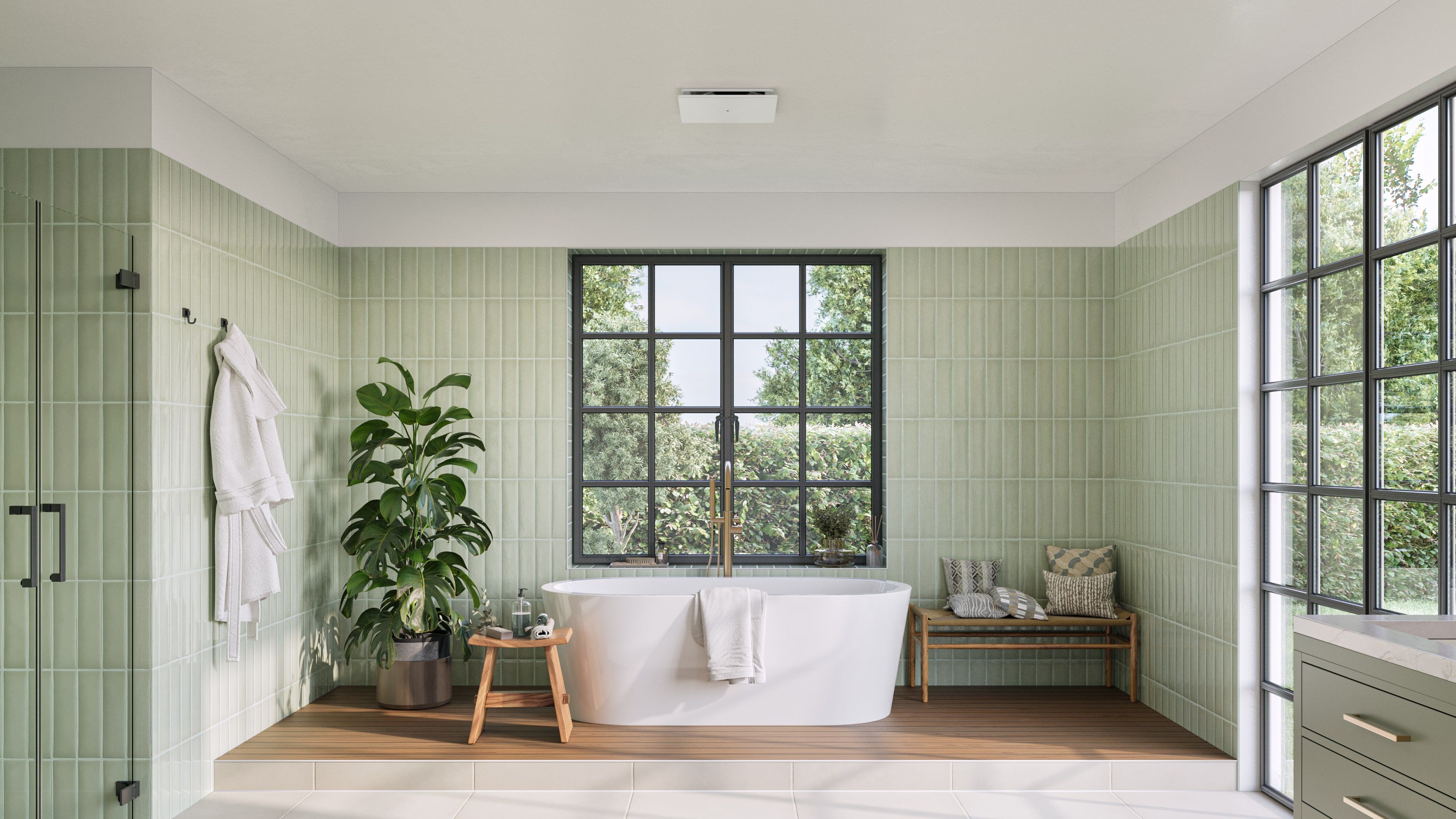 Green Bathroom Lifestyle for an Air Vent