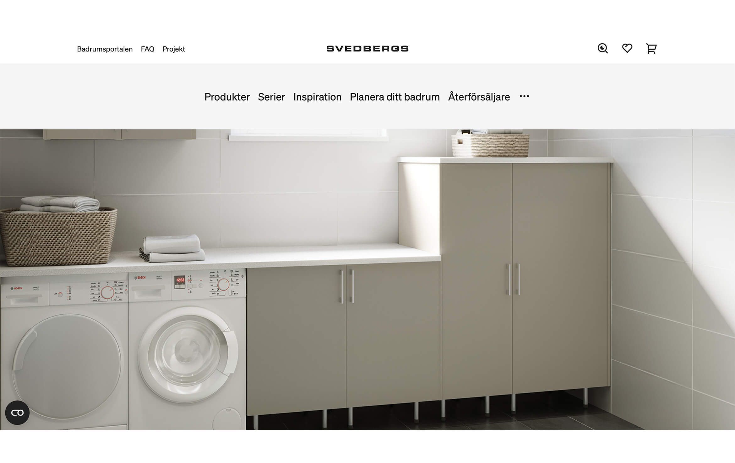 Bathroom Products 3D Visualization on the Svedbergs Website