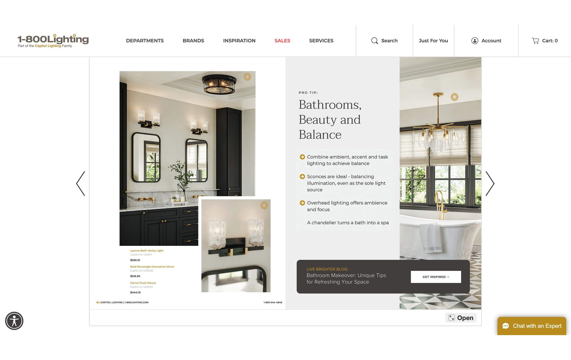 3D Rendering of Light Fixtures for Website