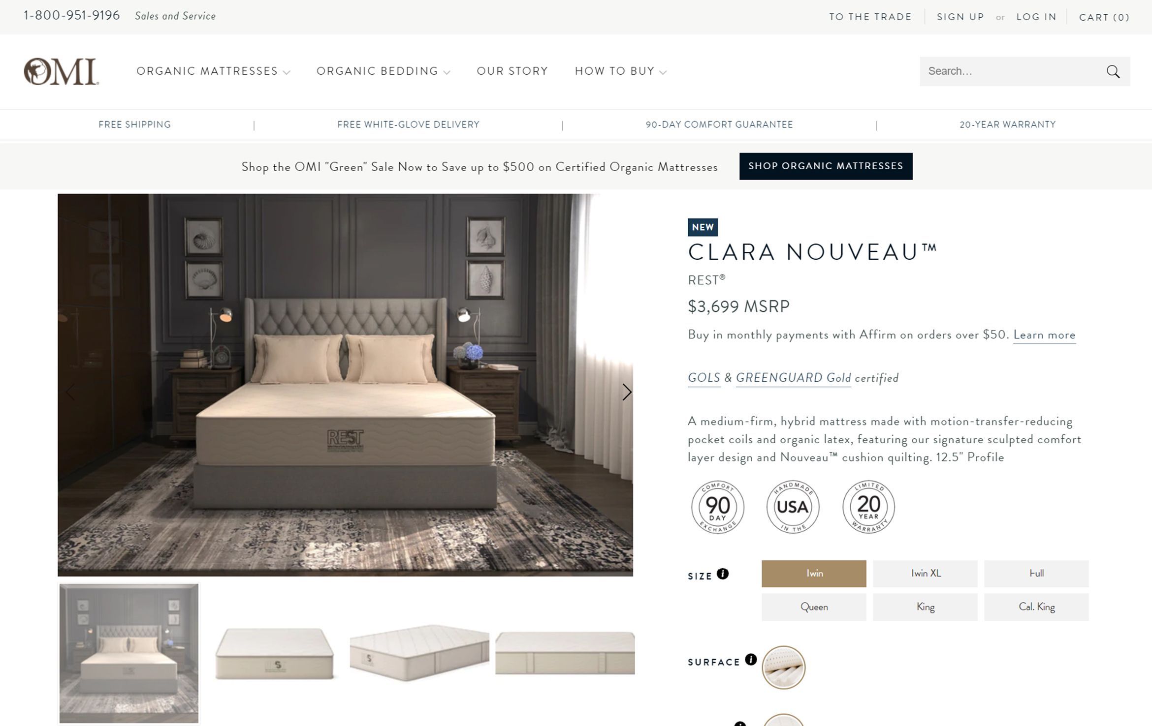 3D furniture modeling and rendering of Clara Nouveau bed showcasing high-quality 3D visualization and photorealistic CGI rendering