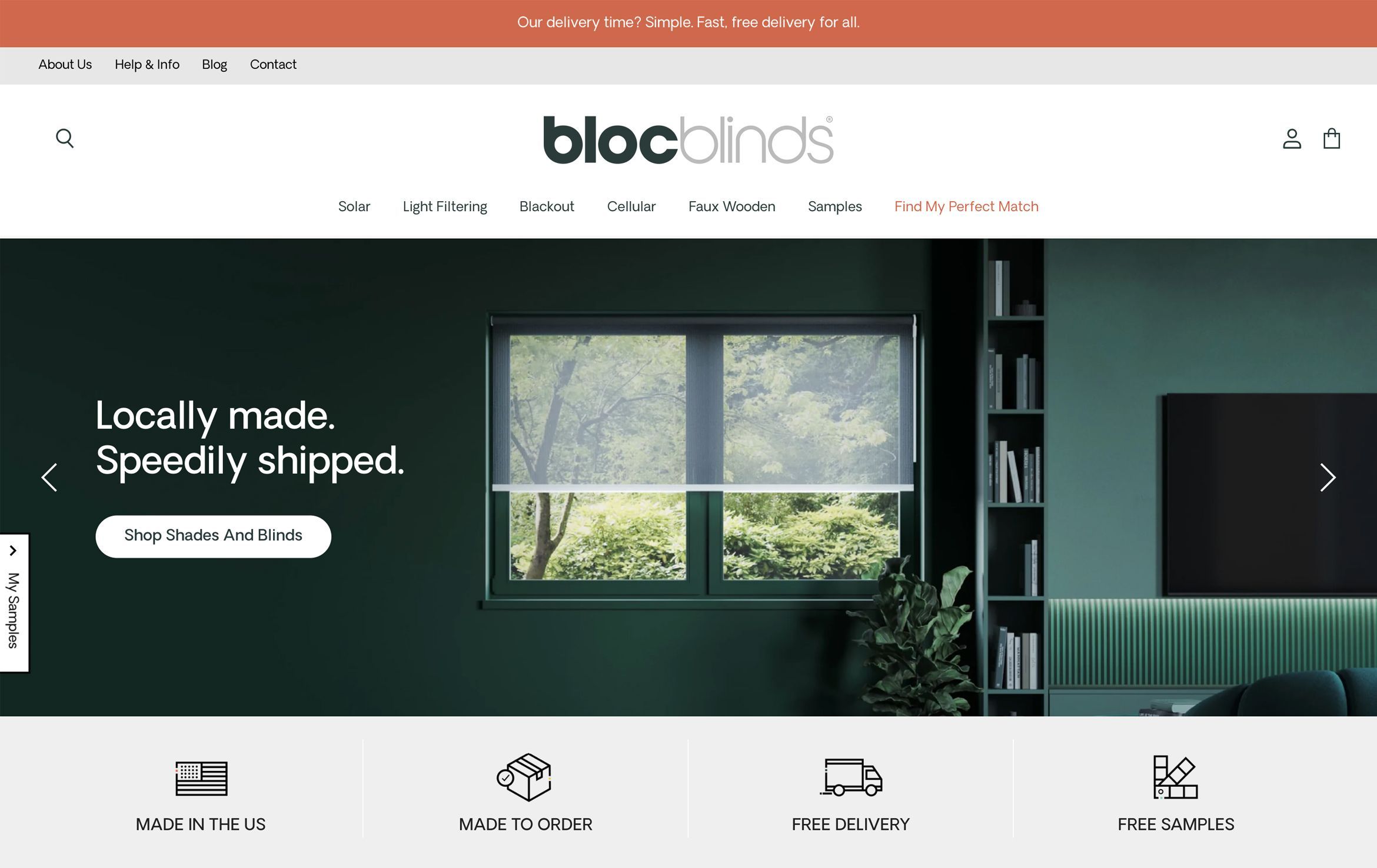 3D rendering of a modern interior with custom blinds, showcasing 3D furniture modeling and visualization