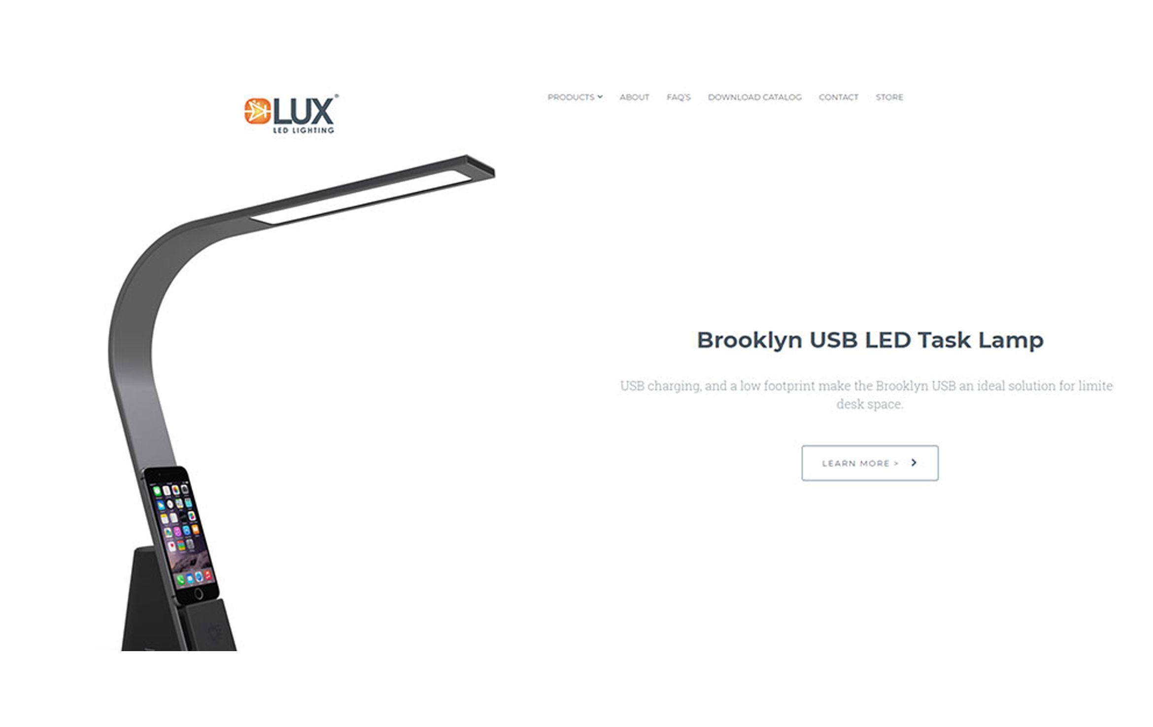 3D furniture modeling and rendering of Brooklyn USB LED Task Lamp for product visualization