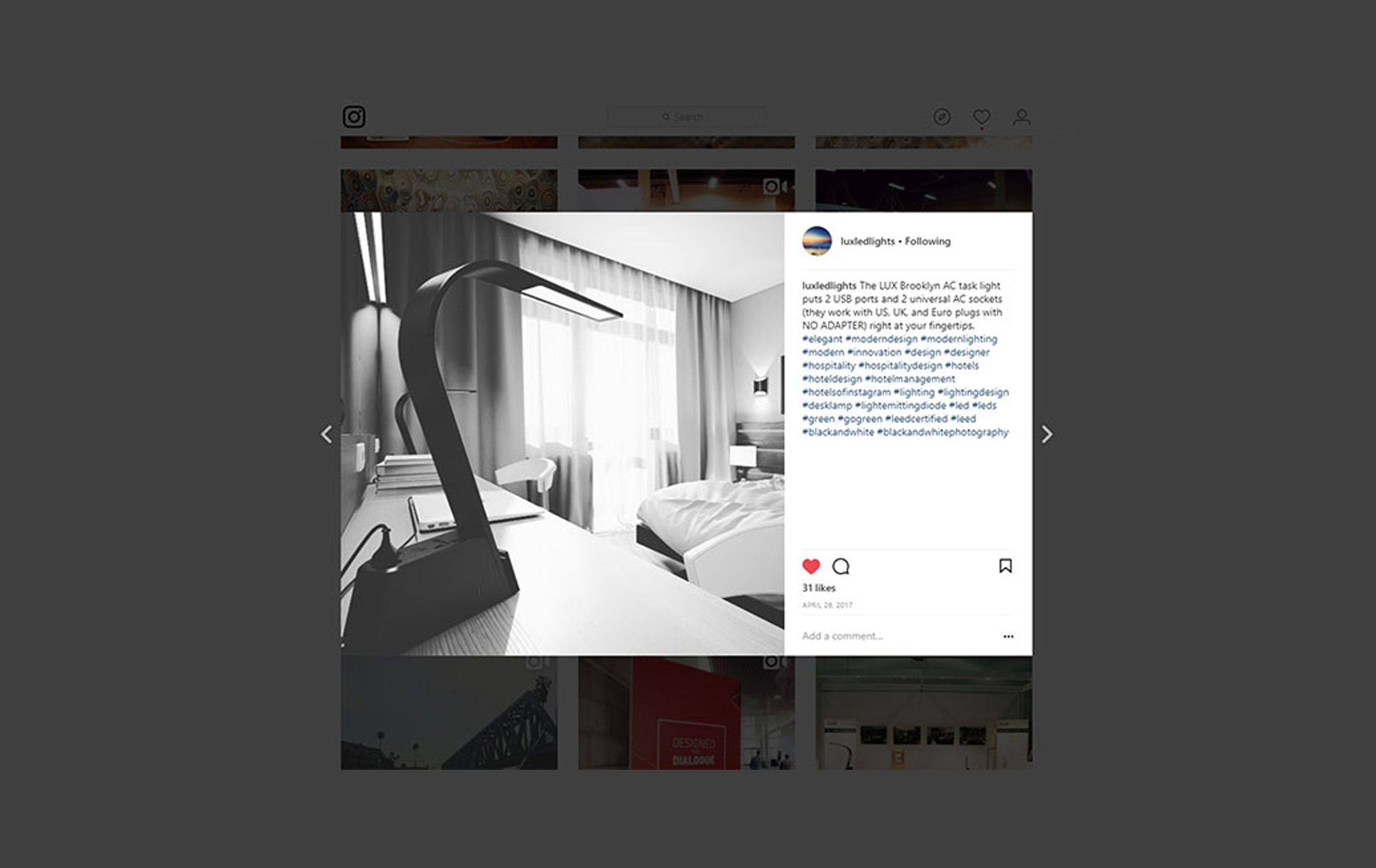 3D furniture modeling and rendering showcasing a modern desk lamp in a stylish interior, highlighting 3D product visualization and photorealistic CGI rendering.