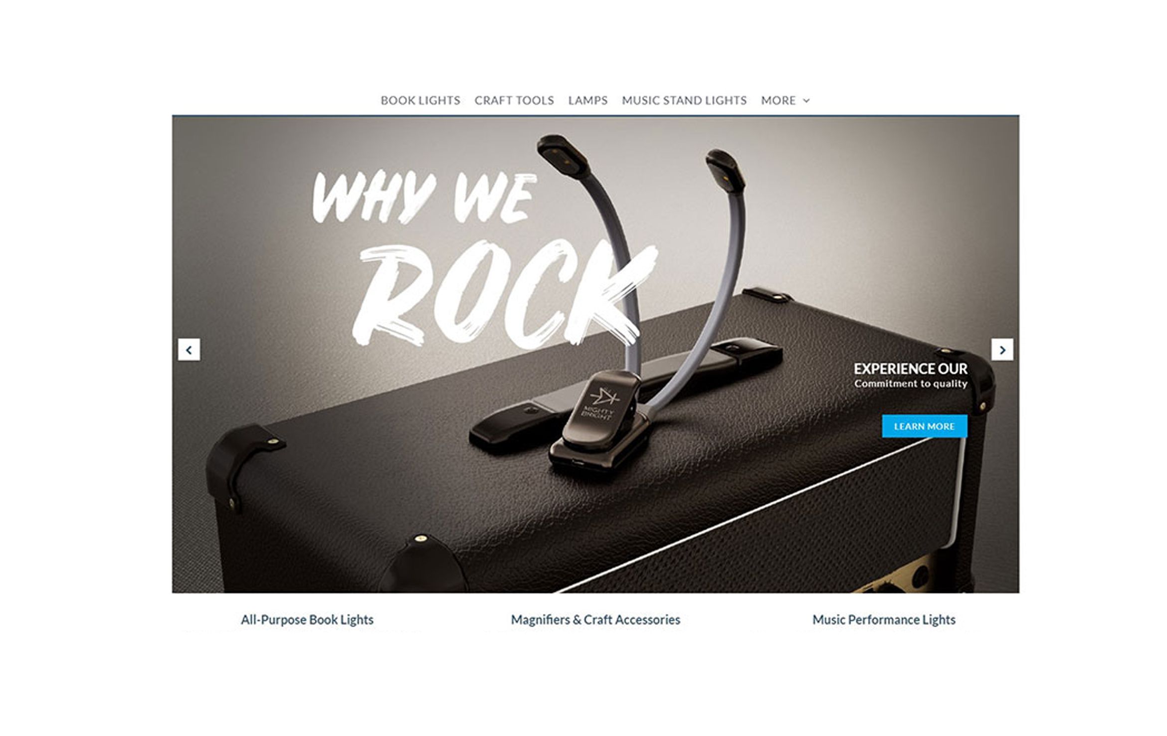 3D product rendering showcasing a book light on an amplifier, highlighting 3D modeling and visualization.