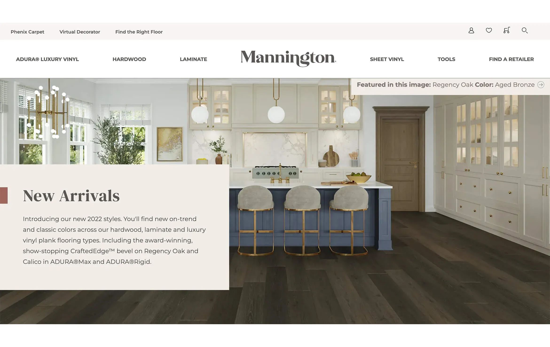 3D interior rendering showcasing a modern kitchen with luxury vinyl flooring, featuring 3D furniture modeling and realistic product rendering.