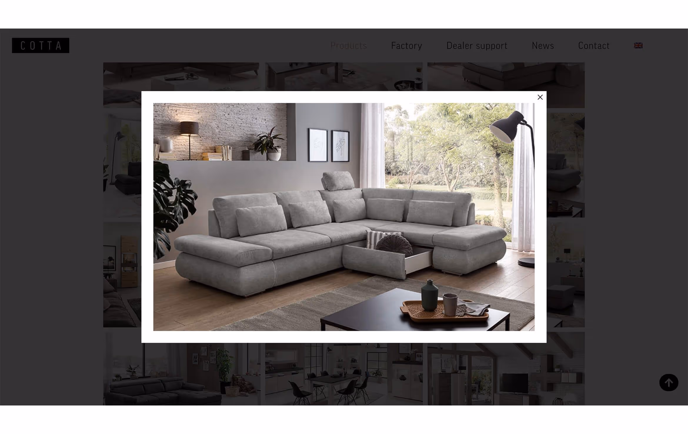 High-quality 3D furniture modeling and rendering showcasing a modern living room with a sectional sofa, demonstrating photorealistic visualization and interior design.