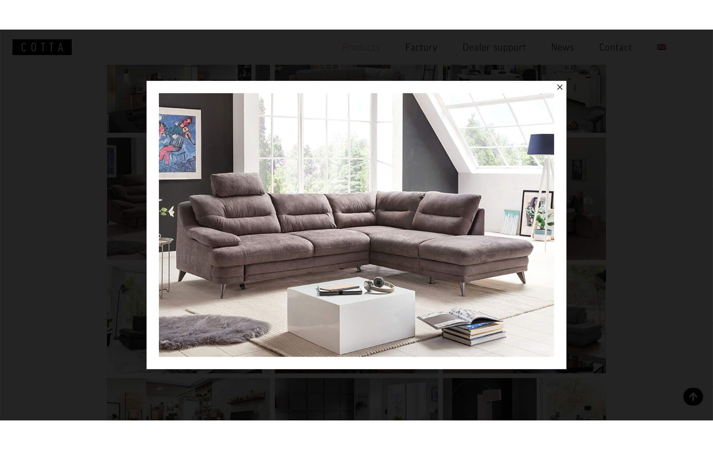 3D furniture modeling and rendering of a modern sofa in a stylish interior setting, showcasing 3D product visualization and photorealistic rendering.