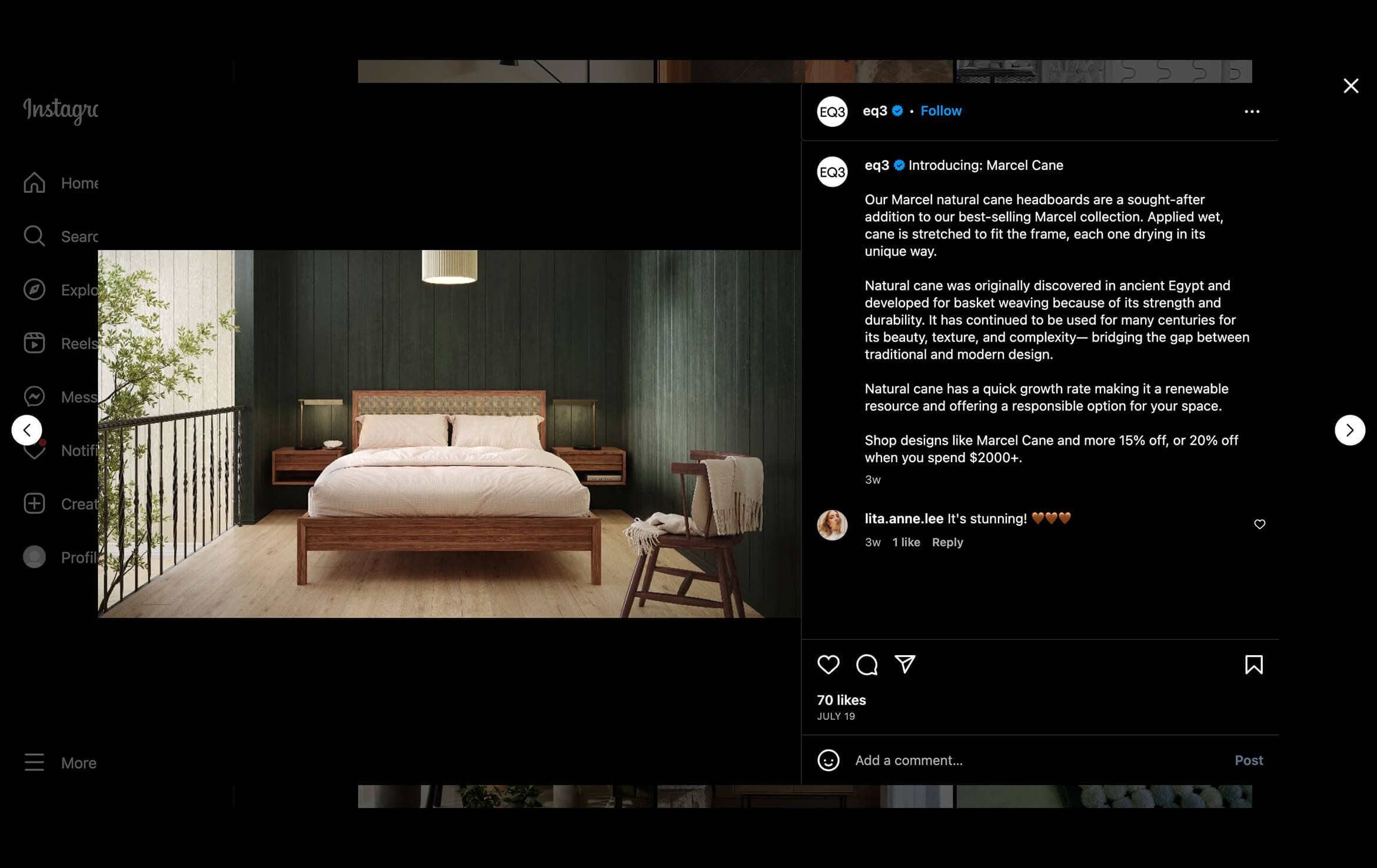 CG Rendering for EQ3 Instagram