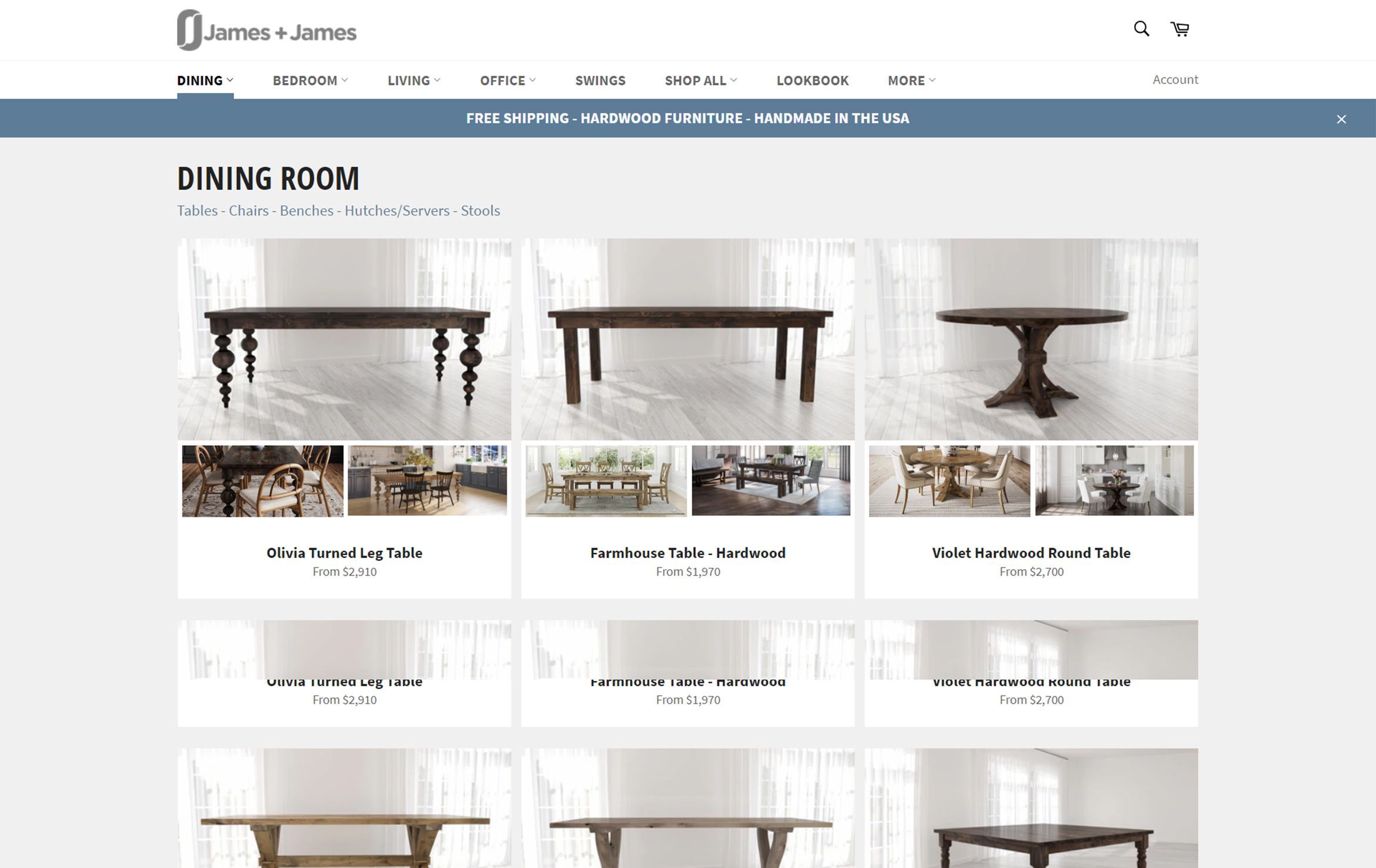 Product Listing Page with 3D Renders