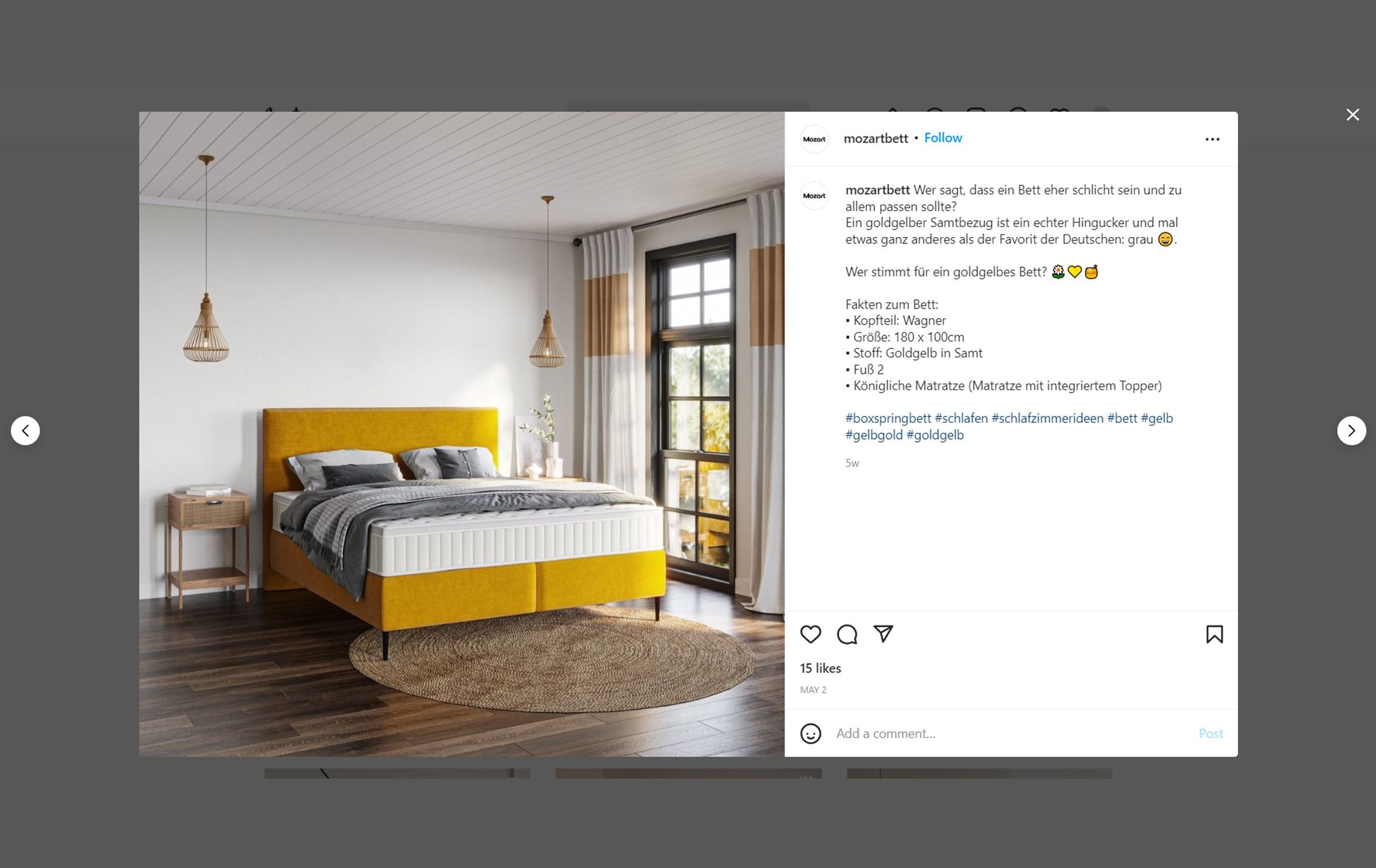 3D furniture rendering showcasing a modern bedroom with a yellow bed, highlighting 3D interior visualization and realistic furniture rendering.