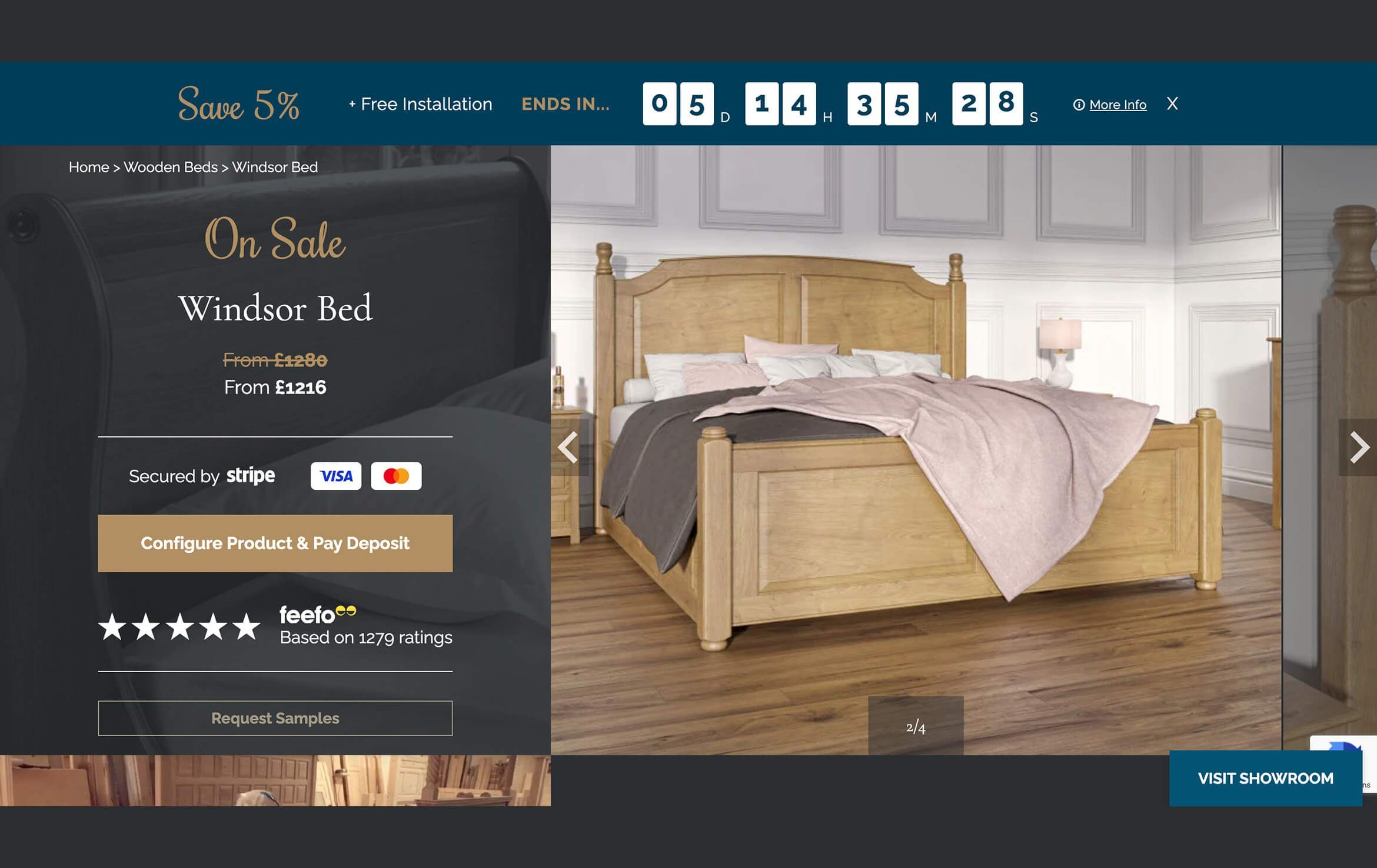 Bedroom Furniture Rendering for a Revival Beds' Site