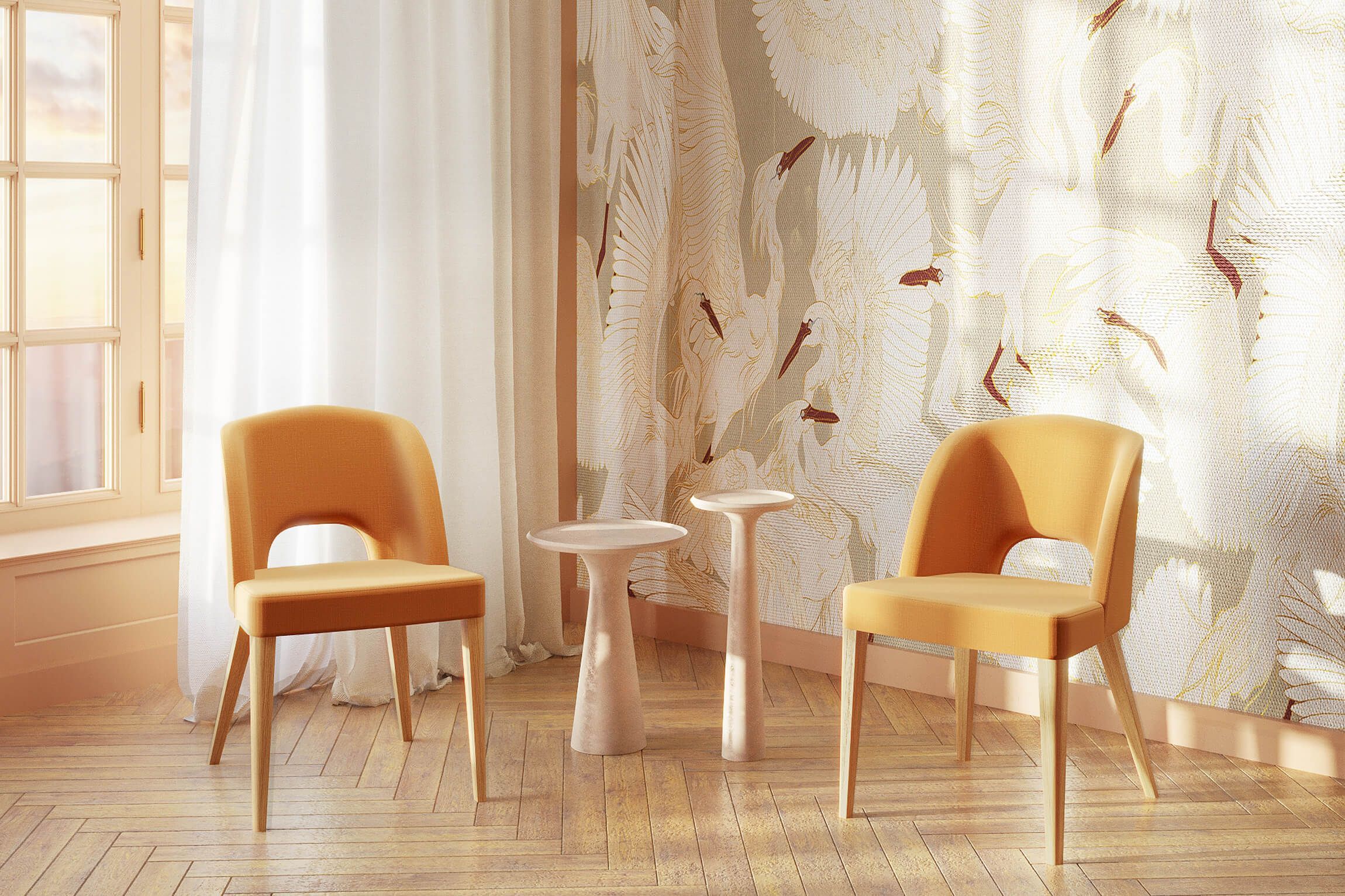 Lifestyle 3D Visualization of Upholstered Chairs