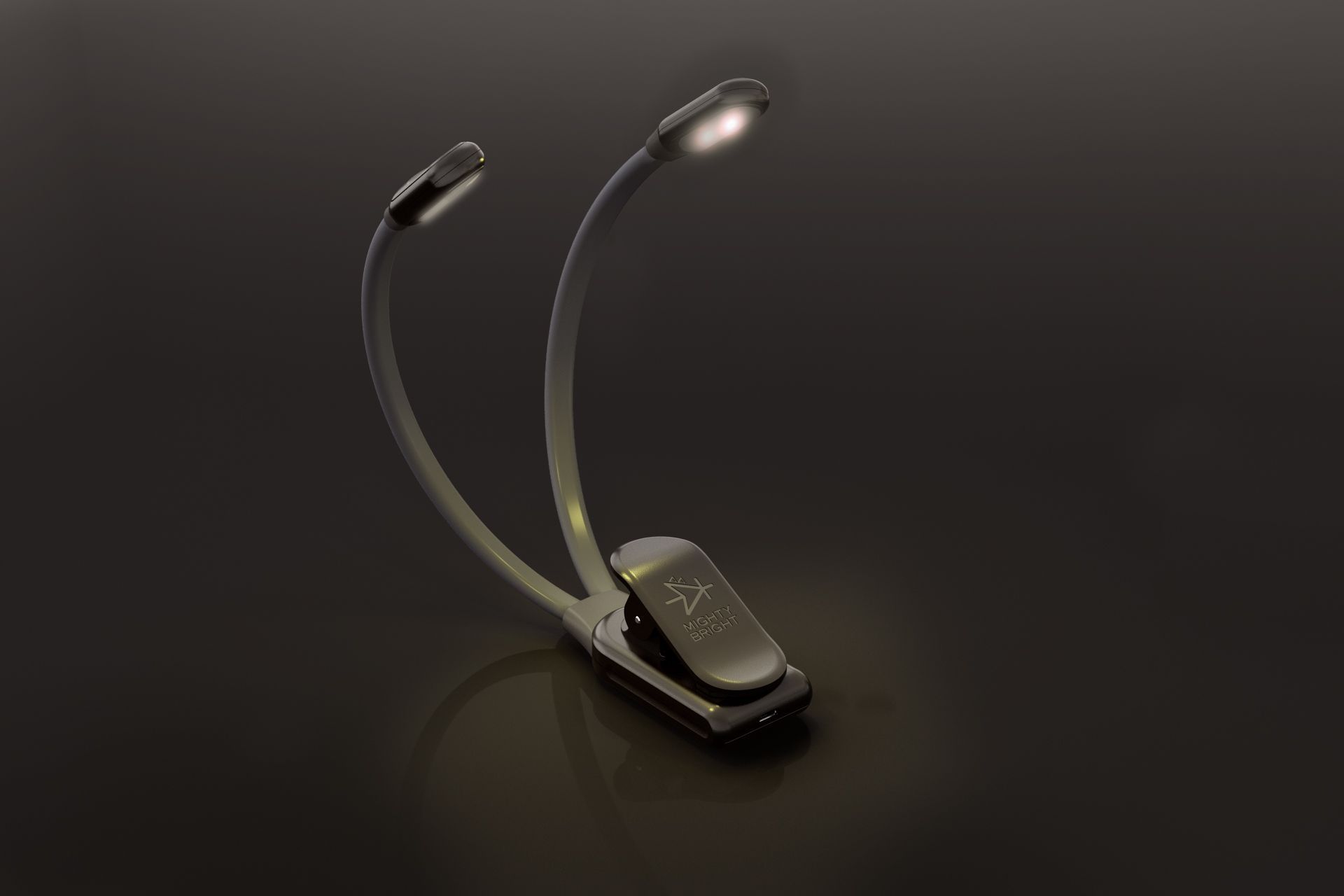 Attachable Table Lamp Rendering on a Black Background