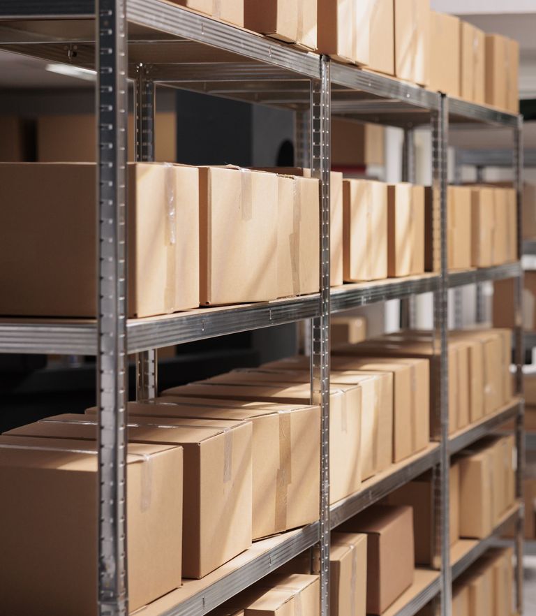 3D Render for Packages in a Storehouse