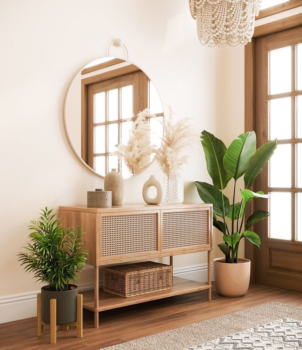3D Visualization of Potted Plants Displayed In a Modern Interior