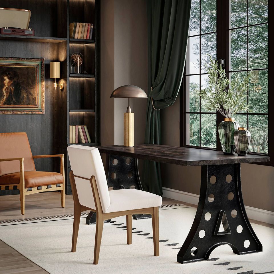 Photorealistic 3D rendering of a modern interior with bespoke furniture, showcasing high-quality 3D visualization and modeling.