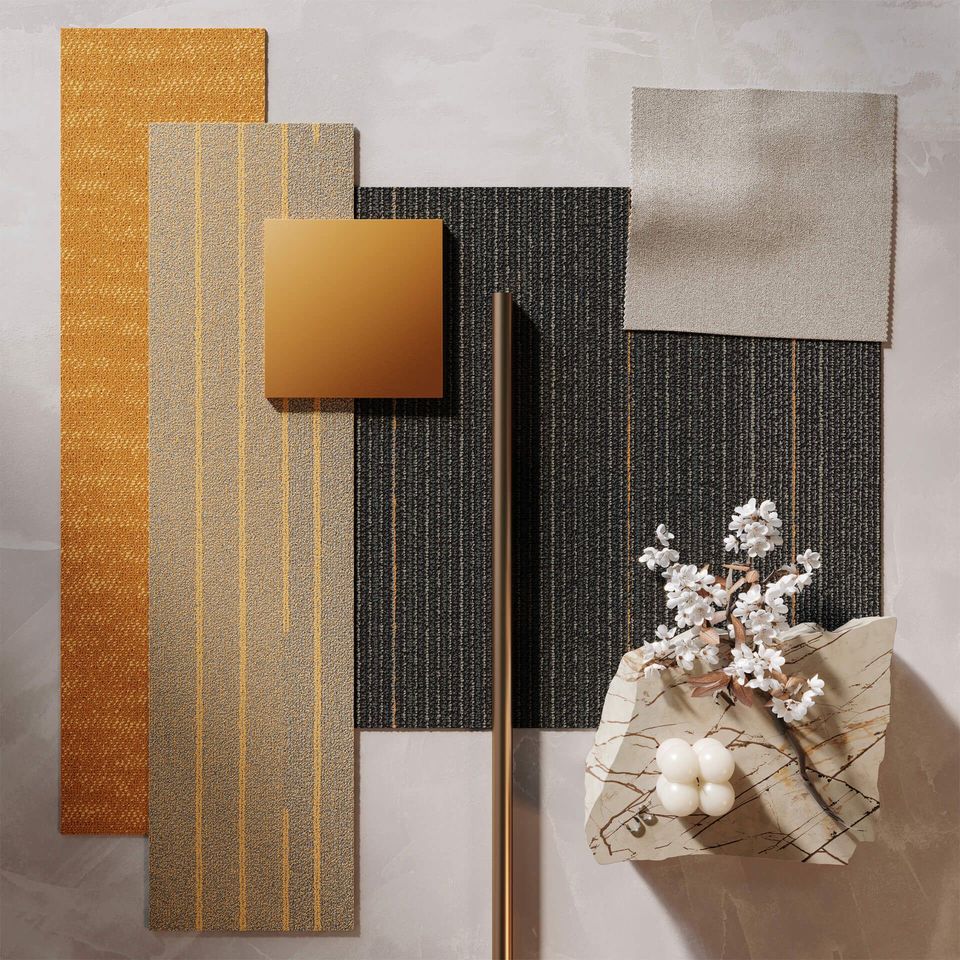 Photorealistic 3D furniture rendering showcasing textures and materials in a lifestyle visualization scene